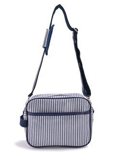 いつも一緒のmy通園バッグ　ヒッコリーストライプ・紺　日本製　N0523500,幼稚園,通園,バッグ