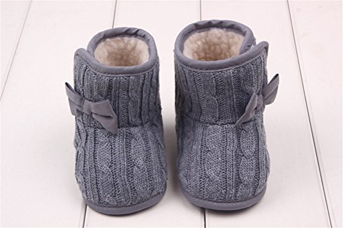 WIN ベビーシューズ 子供靴 ベビーブーツ ファーストシューズ キッズ 赤ちゃん 女の子 男の子 お洒落 出産祝い ギフト 滑り止め 超可愛い (内寸12cm, グレー),ベビー,ブーツ,