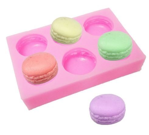 〔ELEEJE〕 　マカロン　シリコン　丸　丸型　シリコンモールド型　かわいい　球体　モールド 手作り 石鹸 キャンドル 粘土 レジン 型 抜き型　アロマストーン　シリコンモールド　〔めいめい屋オリジナル〕　6個,手作り,キャンドル,