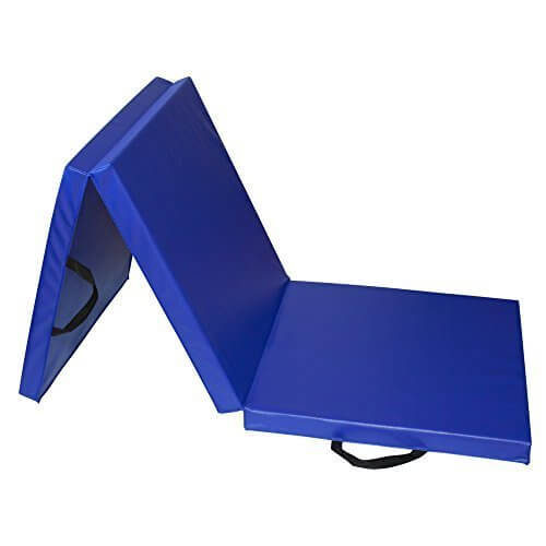 RIORES （リオレス） スポーツマット 折りたたみ式 エクササイズマット 体操マット (ブルー),室内鉄棒,