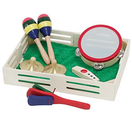 キクタニ キッズパーカッション5点セット　子ども用柄付きカスタネット タンバリン ミニシンバル マラカス木製カズー セット BB-18,おもちゃ,楽器,