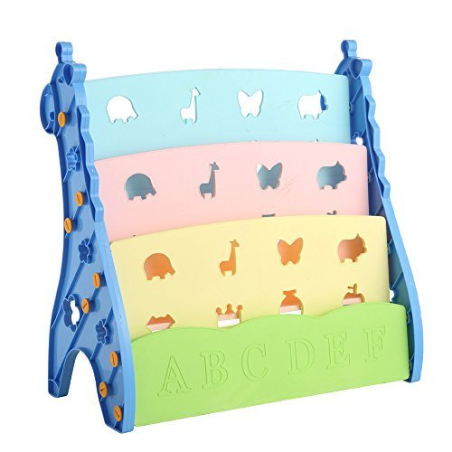 My Vision ベビー ブック ラック 本棚 スタンド 動物 子ども かわいい 収納 組み立て 簡単 本 ( Cタイプ ) MV-BABYSTA-C,絵本,ラック,