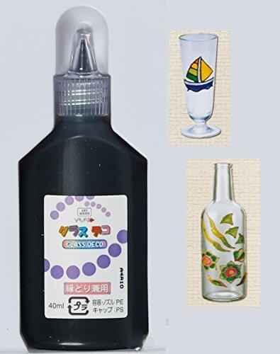 グラスデコ 縁どり兼用 ブラック 22ml,グラスデコ,
