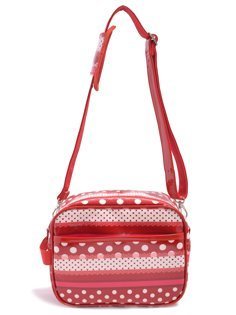 いつも一緒のmy通園バッグ　リボンとレースの水玉ハーモニー（レッド）　日本製　N0517800,幼稚園,バッグ,