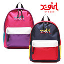 X-girl Stages エックスガール ステージス リュック　ロゴ刺しゅう入りマルチカラーリュック 9272403,幼稚園,バッグ,