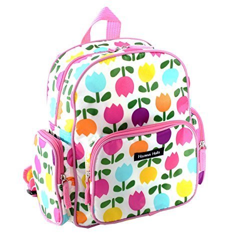 ハンナフラ(Hanna Hula) キッズリュックサック ホワイトチューリップ,幼稚園,バッグ,