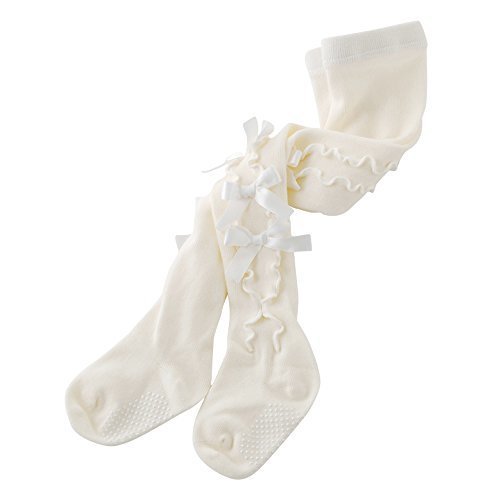 (チャックル) chuckle *スウィートガール*フリルリボン付きタイツ ホワイト 75cm P3257-75-10,ベビー,タイツ,