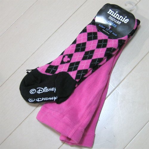 Disney（ディズニー）ミニーマウスベビータイツ12-18ヶ月（ピンク×ブラック） [Baby Product] [Baby Product],ベビー,タイツ,