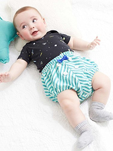 Caldia カルディア ベビー ストライプ ブルマ 赤ちゃん 男の子 女の子 おむつカバー 70㎝ グリーン,ベビーブルマ,