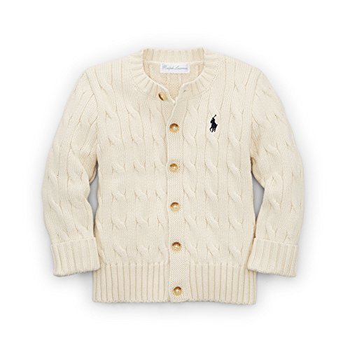 ラルフローレン　ポニー　コットンニット　カーディガン　24Ｍ　2歳　ポロ　ralph lauren　ガールズ　女の子 (アイボリー　) 並行輸入品,子供服,カーディガン,