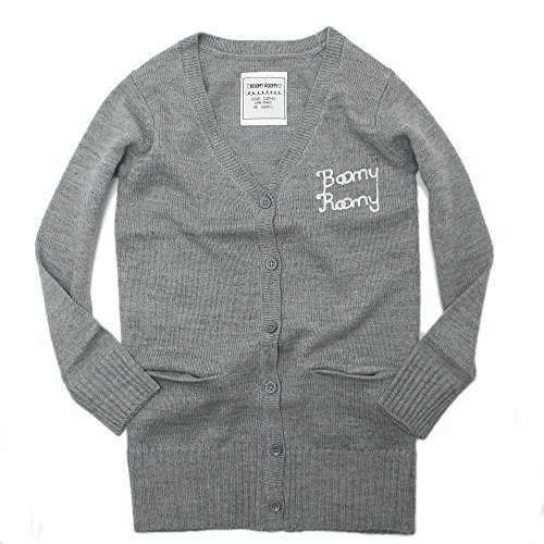 (ブーミールーミー) Boomy Roomy ロゴ刺繍ロングカーディガン グレー(GY) 140,子供服,カーディガン,