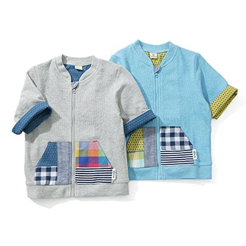 【アウトレット】La Chiave (ラ キエーベ) 7分袖カーディガン(80～130cm)キムラタンの子供服 グレー 100 (53618x53818-152),子供服,カーディガン,