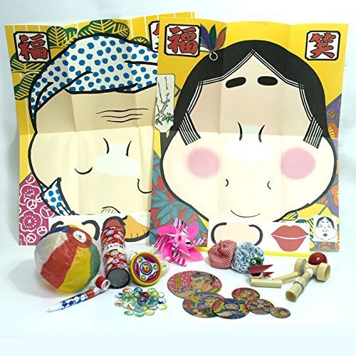 【和玩具】　昔遊びセット（12種取り揃え）　【お正月】 　/ お楽しみグッズ(紙風船)付きセット,正月,おもちゃ,三世代