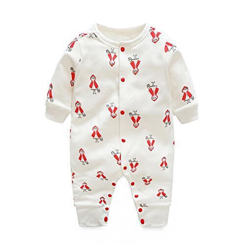 DWSIOOW 可愛いプリントカバーオール　ベビー服　ジュニア　ロンパース　前開き　カジュアル　新生児　男の子　女の子　出産祝い　プレゼント　8色選べる (70cm, ガールズ),10月,出産準備,肌着