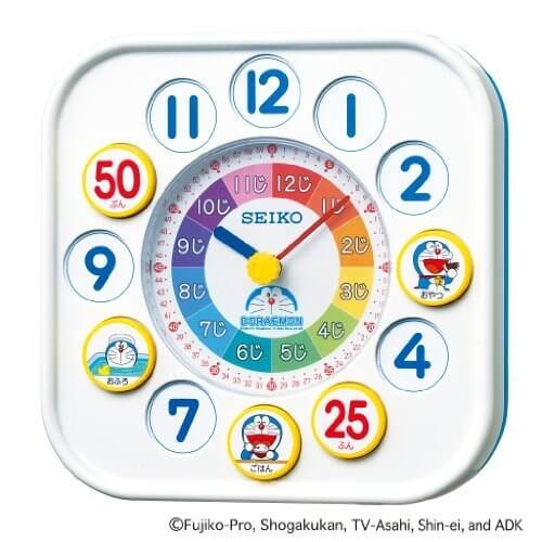 SEIKO CLOCK(セイコークロック) ドラえもん知育時計(白) CQ319W,知育玩具,小学生,