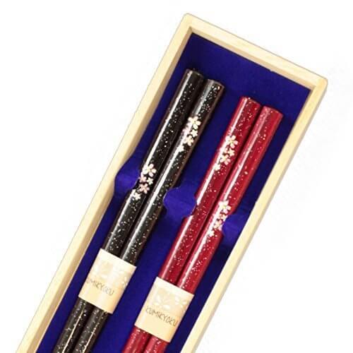 【名入れ無料】桐箱入り 夫婦箸 二膳セット 輝夜桜 全2種(箸/お箸/名入れ/出産祝い/食器/結婚/結婚祝い/結婚記念日/記念品/両親/ペア/セット/金婚...,祖父母,プレゼント,