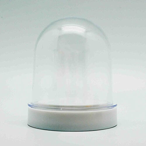 粉付ネジ式プラ丸底・背高型白台座・スノードームキット,手作り,スノードーム,