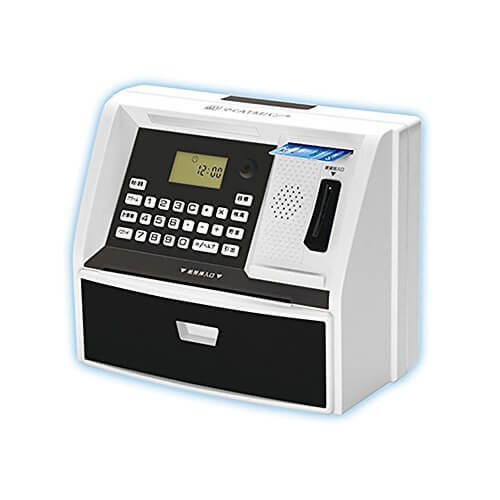 しゃべるATM型貯金箱 マイATMバンク 貯金箱 自動計算 音声ガイド kk-00383 ブラック,