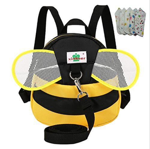 (ピーキー)Peigee 子どもがお出かけしたくなる　迷子防止 キッズ用 幼児 子供 用 リュック キッズ ベビー 幼稚園 リュックサック　かわいいいつばさ付き動物　象　蜂　男の子 女の子,出産祝い,リュック,