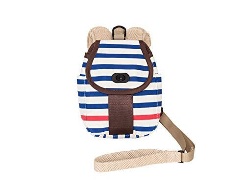 dad'cco　ダディッコ ハーネスリュック子ども用迷子ひもリード付ベビーリュック （セイラー（ボーダー）／ホワイトネイビー）,出産祝い,リュック,