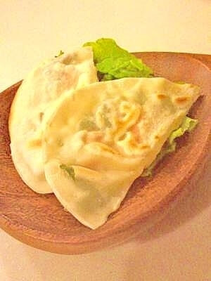 お弁当用。明太シソチーズ餃子の皮包み~,お弁当,餃子,