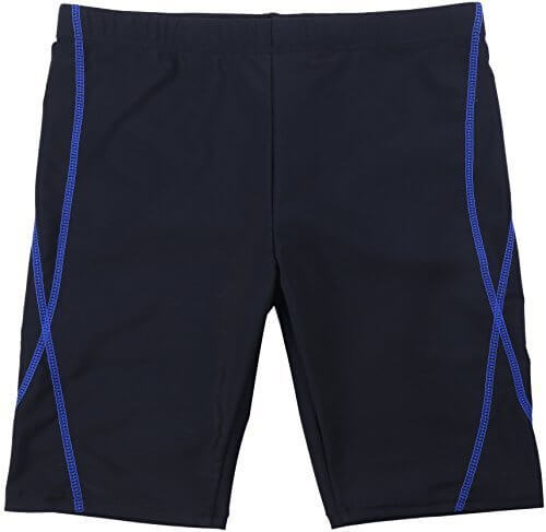 【Asbrio】水着 競泳 スクール ミドルスパッツ UPF50+ 撥水加工 80〜170cm (ブルー, 140),幼稚園,水着,選び方