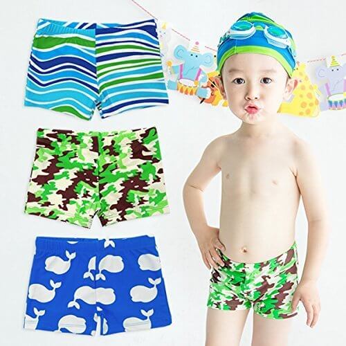 Boy's 総柄 ボクサー 水着　(90/クジラ) 【CN-SW011】 男の子 海水パンツ 海パン,幼稚園,水着,選び方