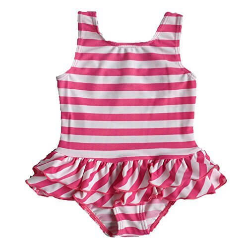 2016 女の子 子供 女児水着 みずぎ　可愛いピンク　ストライプ　ファッション　キュート ワンピース水着 柔らかい 快適 スイミングウェア S179_8A,幼稚園,水着,選び方
