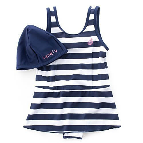子供水着 スイムチュニック sandia 【ベビー水着 キッズ水着 水着 女の子】110ネイビー,幼稚園,水着,選び方