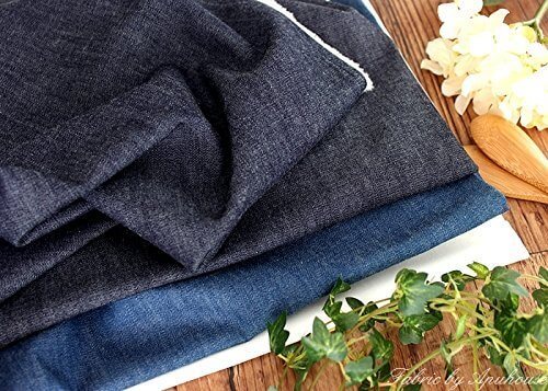 児島デニム 6オンス インディゴ染め くったりソフトデニム生地 (50cmで数1です) (インディゴ),手作り,ポーチ,