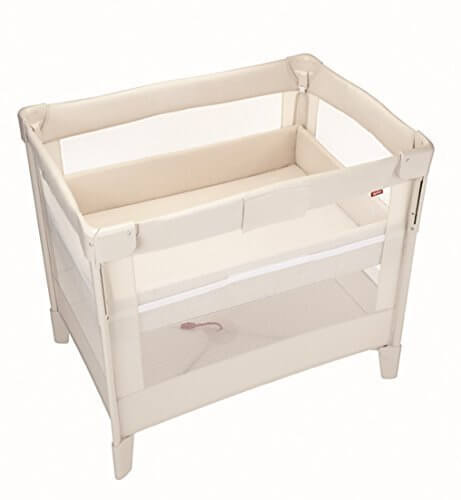 Aprica (アップリカ) ココネルエアー ミルクWH ポータブル ベビーベッド 【シルキーエアー搭載モデル】 (持ち運び キャスター&収納袋付き) 66046,コンパクトベッド,