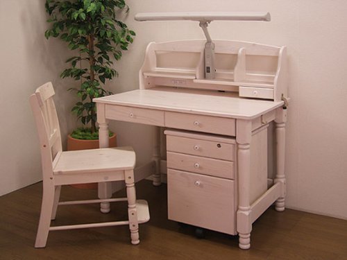 【 ・５０％ＯＦＦ】パイン材カントリー学習机（ホワイト）５点セット・パイン材椅子・インバーターライト付,ライフスタイル,学習机,選び方