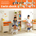 新色追加【出荷数10000台突破！】twin desk(ツインデスク) 7色対応 ツインデスク 学習机 学習デスク 勉強机 勉強デスク おしゃれ パソコンデスク リビングデスク 子供 子供部屋 収納 デスク ワゴン チェスト 兄弟 姉妹 2人 木製,ライフスタイル,学習机,選び方