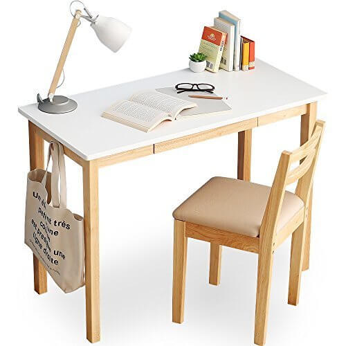 LOWYA （ロウヤ） デスク 机 学習デスク イス チェア 木製 無垢材 引出し 荷物フック付 机・イスセット ホワイト×ナチュラル おしゃれ 新生活,ライフスタイル,学習机,選び方