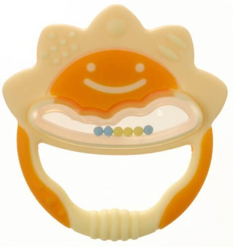 リッチェル Richell 歯がため ケース付 たいよう イエロー 3か月頃から対象,0歳,おもちゃ,
