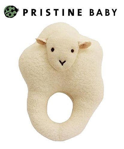 【プリスティン】ひつじガラガラ,0歳,おもちゃ,