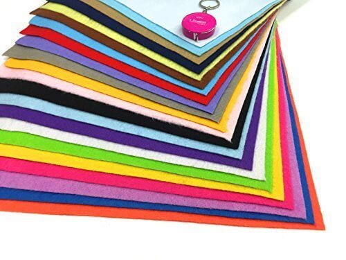 【CPGS】 カラフル フェルト 22色 セット 30cm x 30cm 1.4mm厚 手芸 カラー,手作り,手帳,