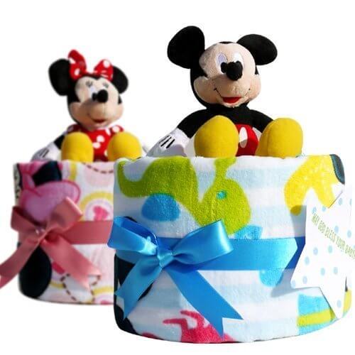 ディズニーのおむつケーキ,100均,出産祝い,おむつケーキ