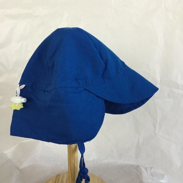 赤ちゃん 幼児 向け UVカット帽子 紫外線対策 保育園 幼稚園 運動会 潮干狩り お出かけ用 UPF50+ iplay ｿﾘｯﾄﾞﾌﾗｯﾌﾟ ｻﾝﾌﾟﾛﾃｸｼｮﾝﾊｯﾄ ﾛｲﾔﾙブルー RisingShine,UVカット,帽子,