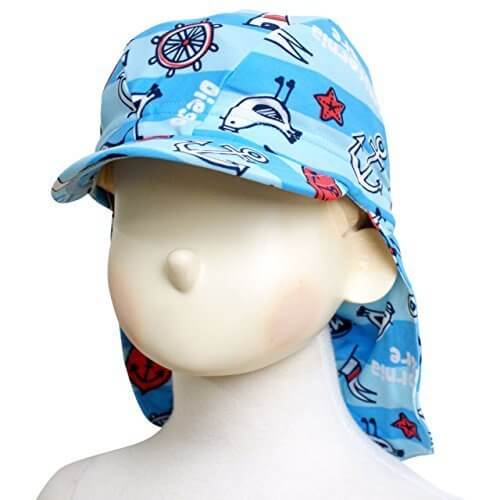 スイムキャップ 日よけキャップ 子供 ベビー キッズ UVカット つば付き 水泳帽子 サックス F,UVカット,帽子,