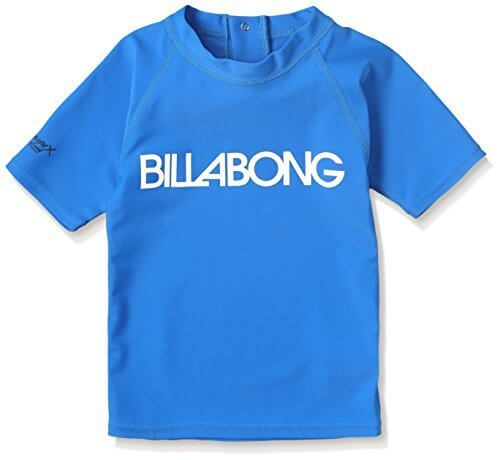 (ビラボン)BILLABONG キッズ ハイネック 半袖 ラッシュガード Tシャツ UVカット(UPF50+) 【 RASH GUARD 】 AG015-850 BLU BLU / ブルー 130,ベビー,ラッシュガード,
