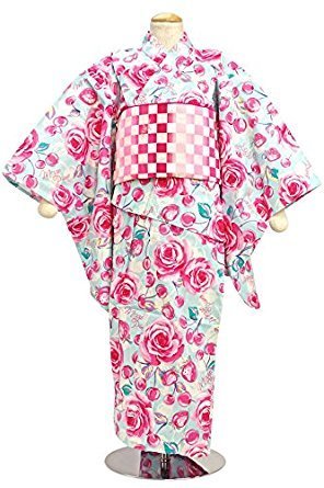 水色バラ浴衣｜MezzoPiano（メゾピアノ） ,子供用,甚平,