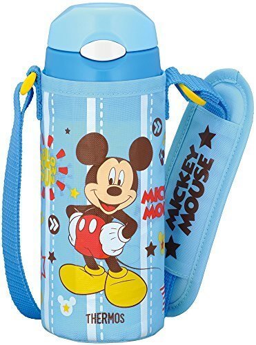 サーモス 水筒 真空断熱ストローボトル ディズニーミッキー 【ワンタッチオープンタイプ】 0.36L スカイブルー FFI-401FDS SKY,子ども,水筒,おすすめ