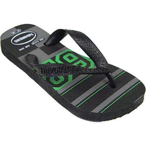 [ハワイアナス] havaianas キッズ・アスレチック KIDS ATHLETIC　全2色 ビーチサンダル ブラジル製 国内正規品 (27/28(17.0～18.0), ブラック0090),キッズサンダル,男の子,