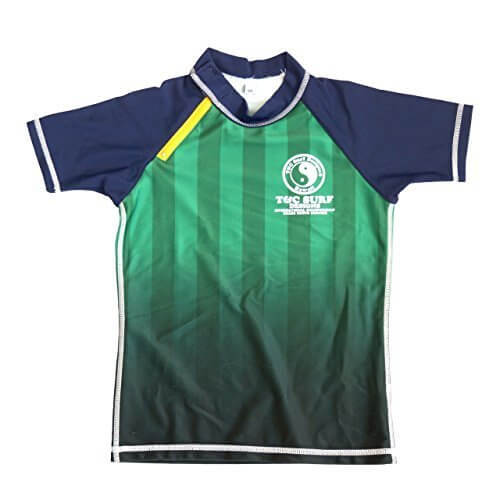 ラッシュガード キッズ 半袖 子供用 男の子 男児 水着 UVブロック 日焼け防止 (110, 745131 グリーン T&C),ラッシュガード,キッズ,