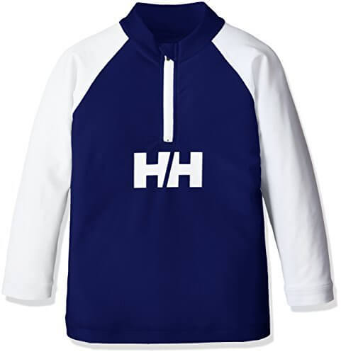 (ヘリーハンセン)HELLY HANSEN キッズ ロングスリーブ ハーフジップラッシュガード HJ81703 BB ブルーベリー 100,ラッシュガード,キッズ,
