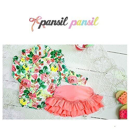 ラッシュガード セパレート 水着　長袖　スイムウェア ホワイトピンク 女の子 キッズ お花　フリフリ (2XL(125-135)),ラッシュガード,キッズ,