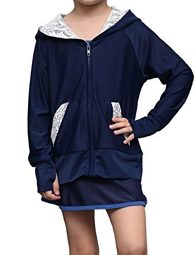 (アプラージュ)UPLAGE ラッシュガード キッズ 水着 レース 長袖 UPF50+ 子供用 女の子用 RS0029 ネイビー 90,ラッシュガード,キッズ,