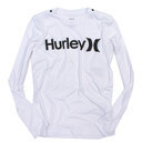 【ハーレーキッズ】【子供服】【Hurley】【子ども服】【ジュニア】【キッズ】 ONE AND ONLY WET/DRY SURF L/S TEE ホワイト（10A）,ラッシュガード,キッズ,