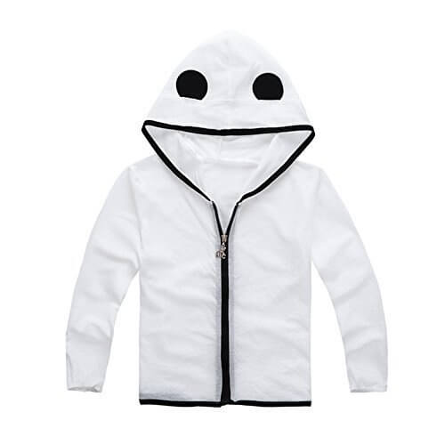 子供服 日焼けガード ラッシュガード パーカー キッズ 女の子 男の子 子ども 水着用 体型カバー 動物模様 uv カット uv カーディガン ジッパー 長袖 速乾 夏 ホワイト,ラッシュガード,キッズ,